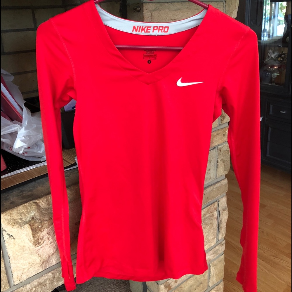 Red Nike long sleeve